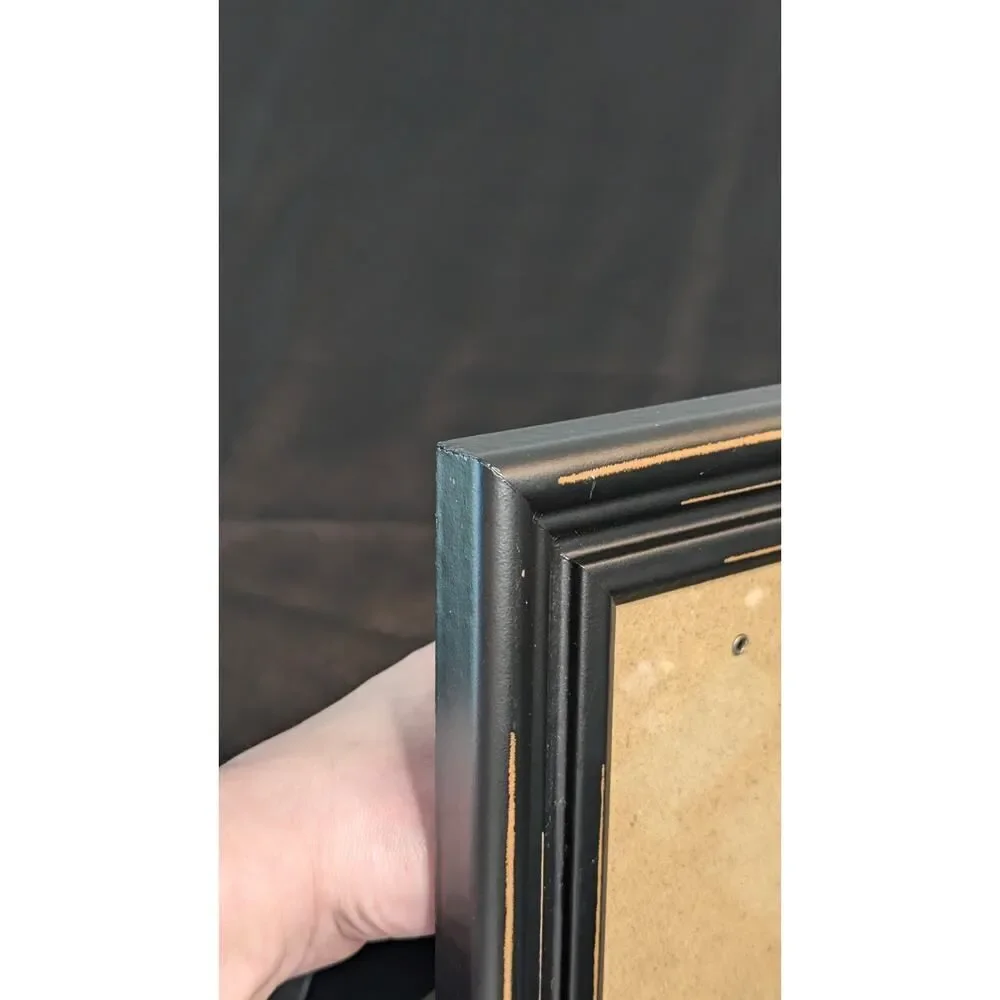 Picture Frame 4x6 Black Wood Distressed Photo Rustic Cottagecore Farmhouse Boho
